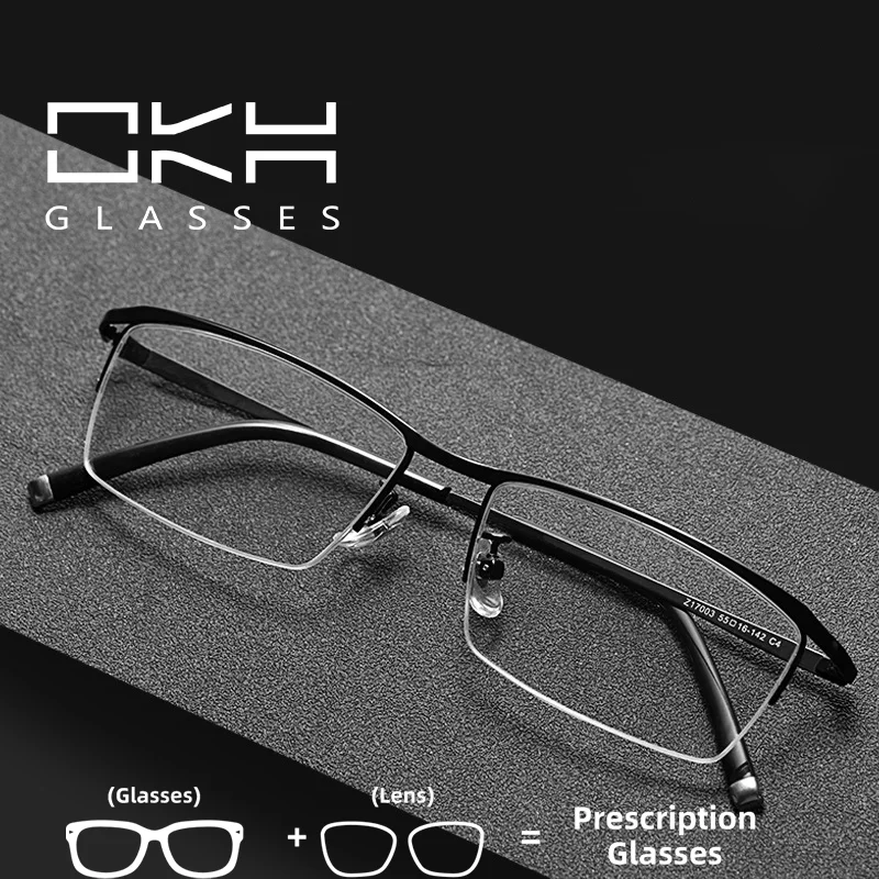 OKH Ultra Light Metal Half Rim Eyeglasses Frame Men Myopia Optical Eyebrow Frame Glasses
OKH Ultra Light Metal Half Rim Eyeglasses Frame Men Myopia Optical Eyebrow Frame Glasses
