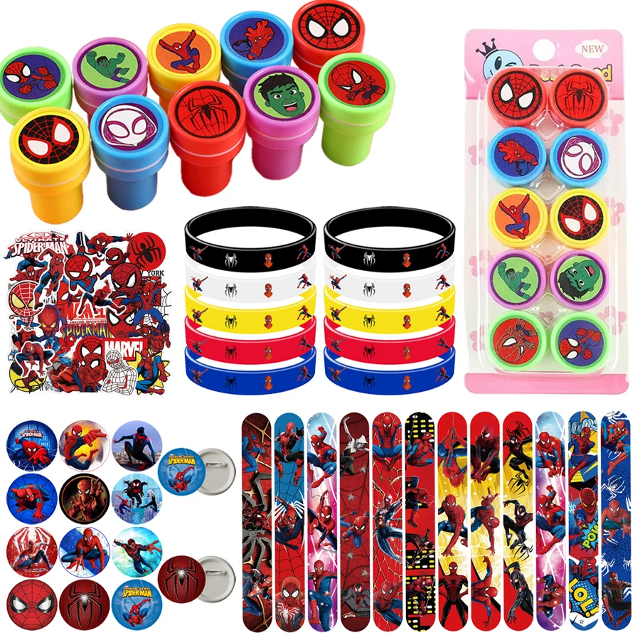 Сувениры для вечеринки с Человеком-пауком, подарки на день рождения для мальчиков и девочек, браслет-штамп, значок, мультяшная наклейка, рождественские чулок, наполнители
Сувениры для вечеринки с Человеком-пауком, подарки на день рождения для мальчиков и девочек, браслет-штамп, значок, мультяшная наклейка, рождественские чулок, наполнители