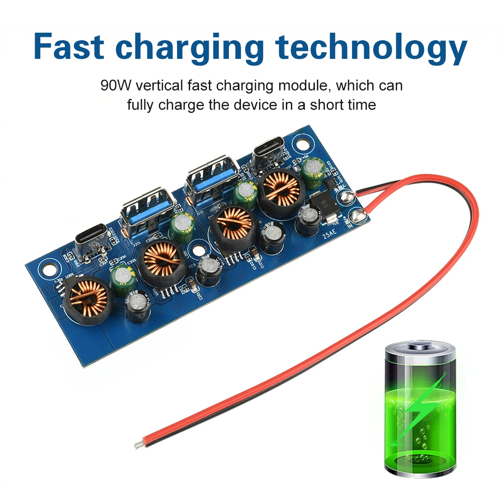 PD QC 18W/27W Fast Charging Module All-Protocol Smartphone Charger Module DC Car Energy Storage Modification Charging Board
PD QC 18W/27W Fast Charging Module All-Protocol Smartphone Charger Module DC Car Energy Storage Modification Charging Board