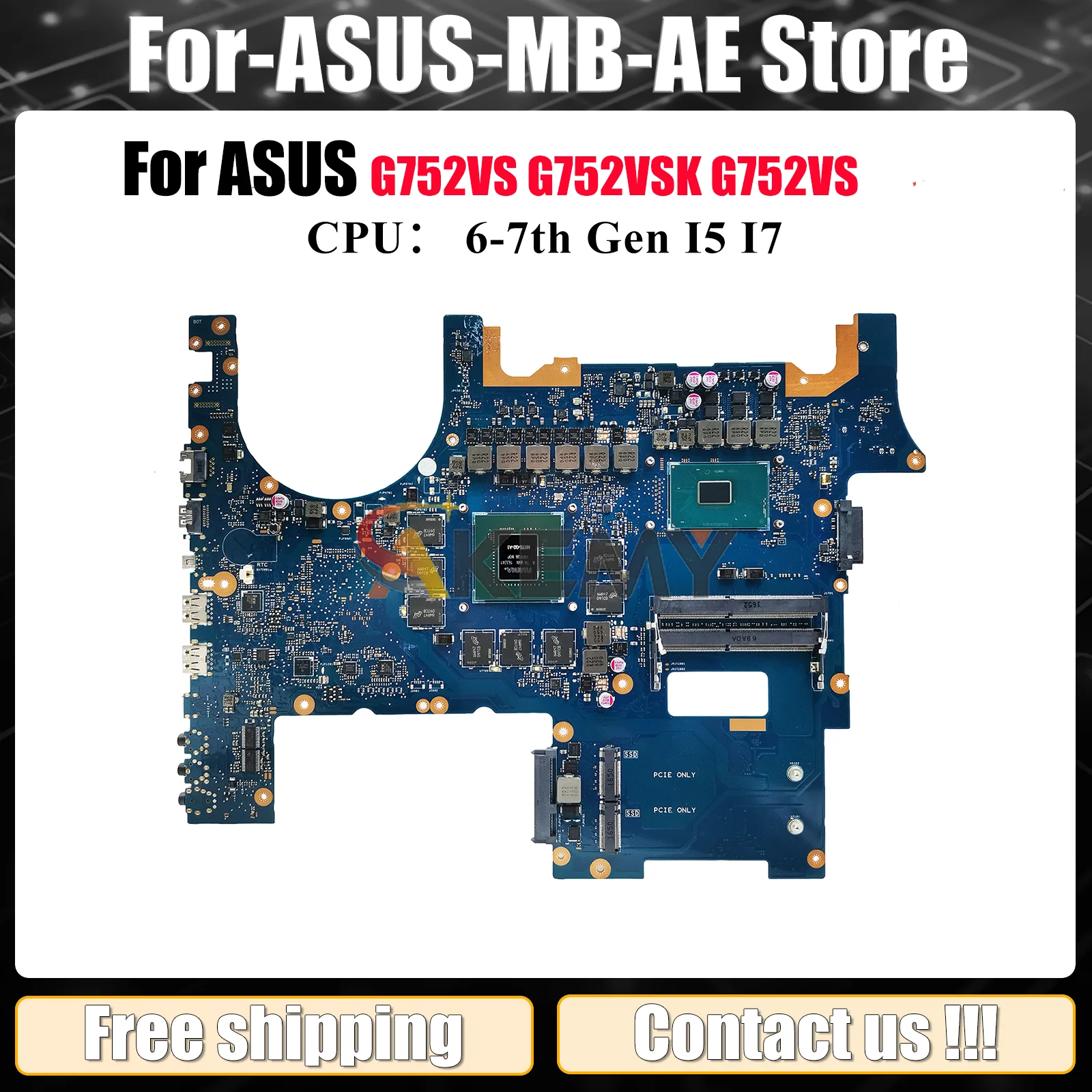 G752VS Материнская плата для ноутбука ASUS ROG GL752VL GL752VW G752VS G752V G752VSK Материнская плата для ноутбука с процессором I5 I7 100% tests OK stk
G752VS Материнская плата для ноутбука ASUS ROG GL752VL GL752VW G752VS G752V G752VSK Материнская плата для ноутбука с процессором I5 I7 100% tests OK stk