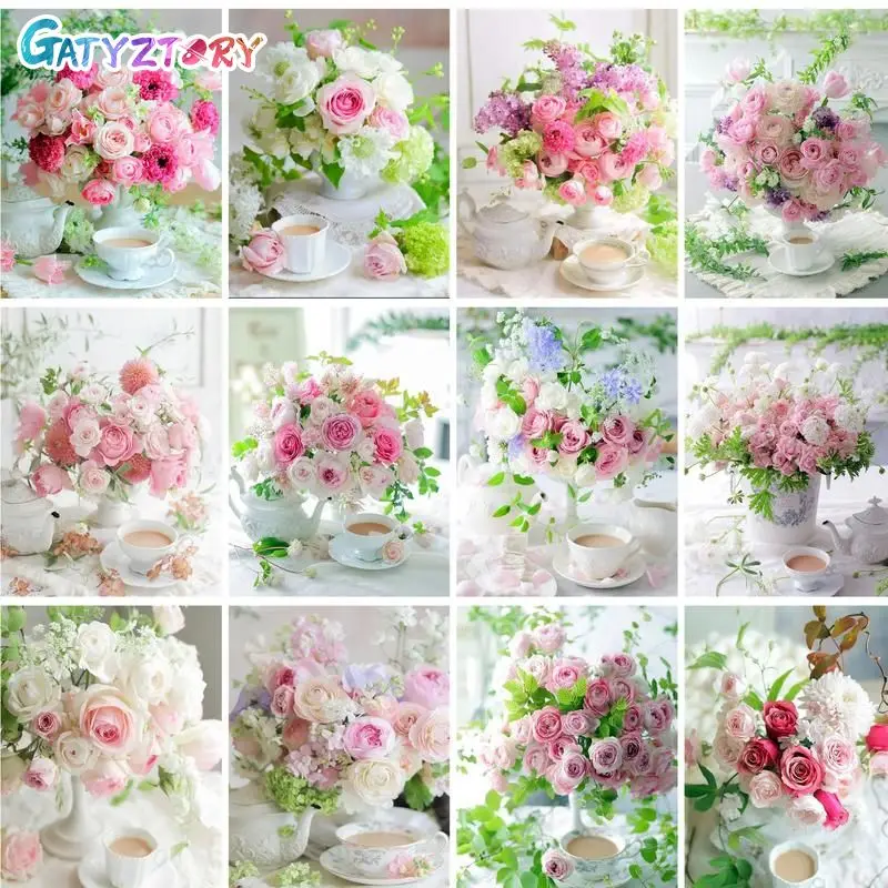 GATYZTORY Diy Painting By Numbers Pink And White Flowers Decorative Paintings Gift For Adults Handpainted Simple And Fresh
GATYZTORY Diy Painting By Numbers Pink And White Flowers Decorative Paintings Gift For Adults Handpainted Simple And Fresh
