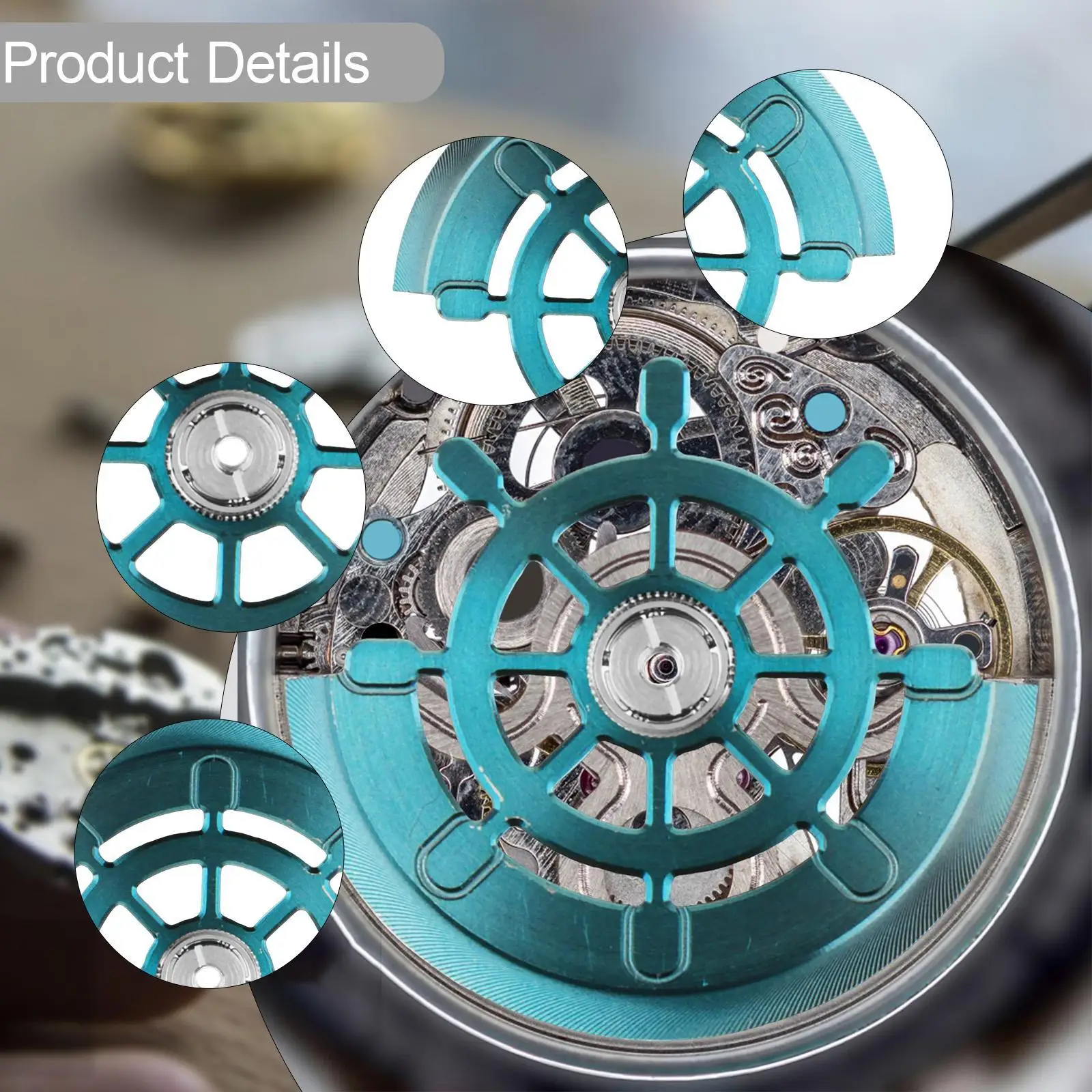 Watch Movement Rotor Component Beginner Stable High Performance Ship Steering Wheel Shaped for 7S36 6R36
Watch Movement Rotor Component Beginner Stable High Performance Ship Steering Wheel Shaped for 7S36 6R36
