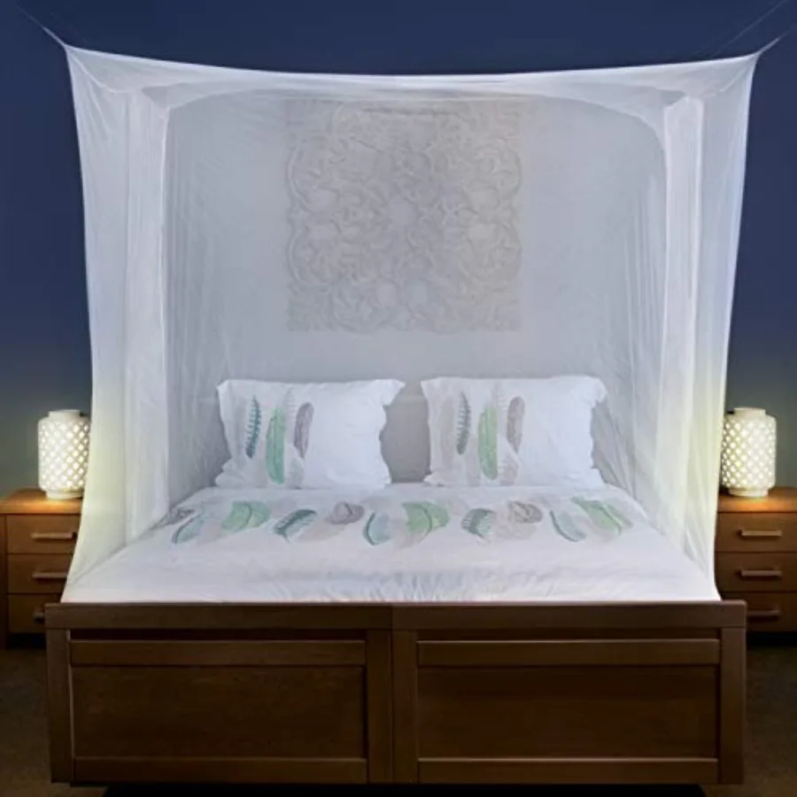 Mosquito Net for Single to King-Sized Beds 2 Side Openings and 6 Hanging Loops Decorative Rectangular Shape for Home and Travel
Mosquito Net for Single to King-Sized Beds 2 Side Openings and 6 Hanging Loops Decorative Rectangular Shape for Home and Travel