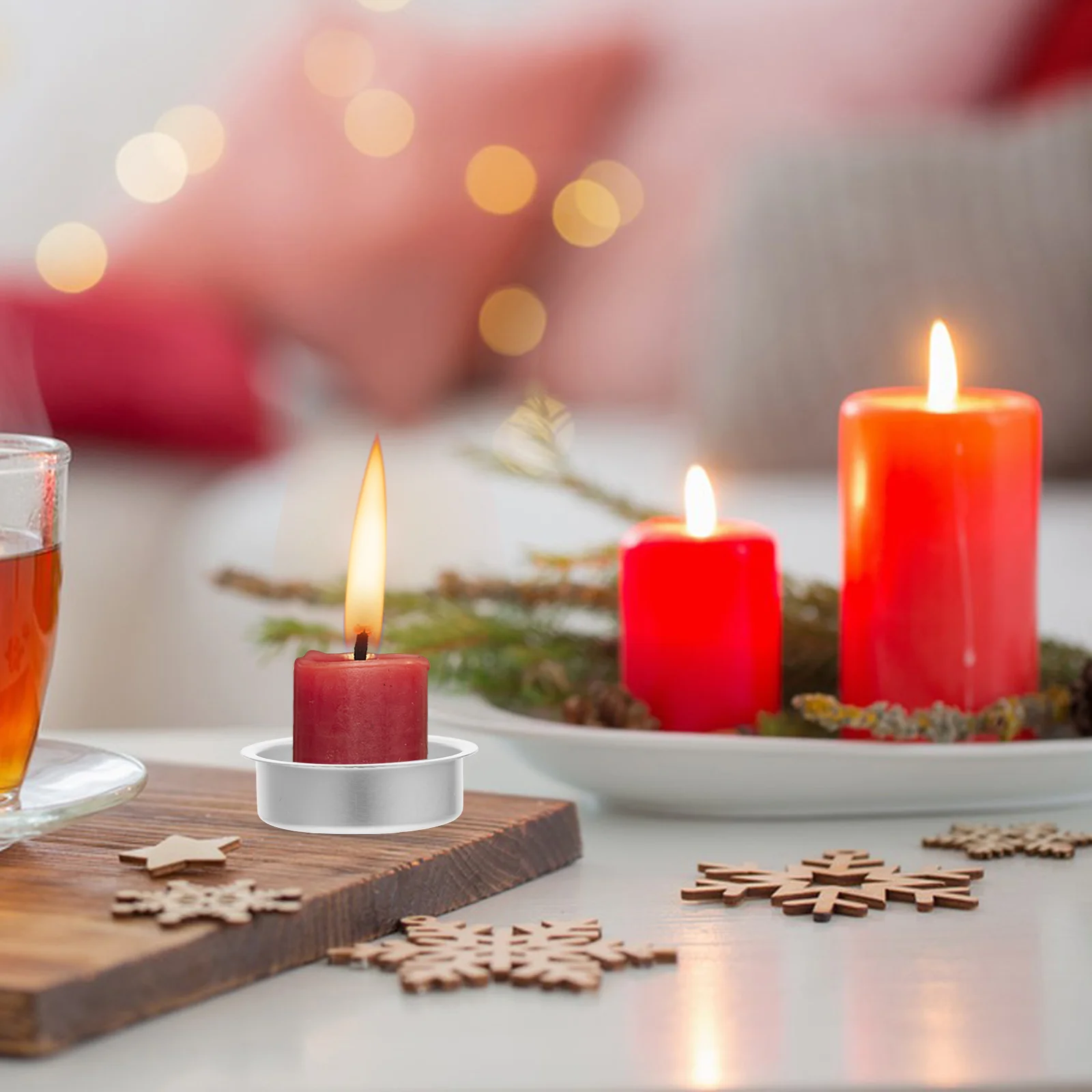 20Pcs Elegant Aluminum Candlestick Cups Round Tea Light Containers DIY Crafts Safe Design Long-Lasting Home Decor
20Pcs Elegant Aluminum Candlestick Cups Round Tea Light Containers DIY Crafts Safe Design Long-Lasting Home Decor