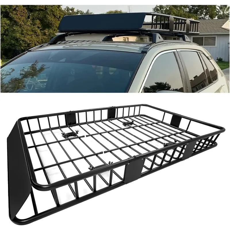 ECOTRIC 67"x39"x5.1'' Universal Roof Rack Cargo Carrier Basket,Luggage Storage Holder Basket for Travel 550LBS Weight Capacity
ECOTRIC 67"x39"x5.1'' Universal Roof Rack Cargo Carrier Basket,Luggage Storage Holder Basket for Travel 550LBS Weight Capacity