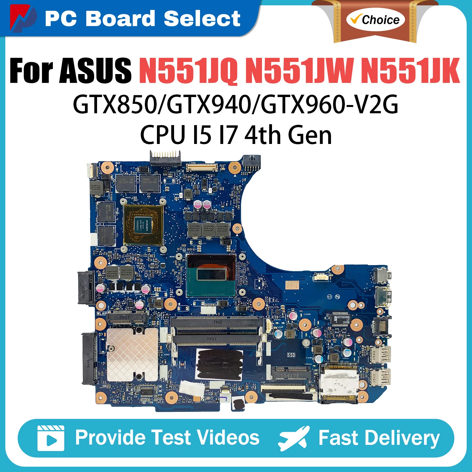 N551JK with i7-4710HQ CPU GTX850M-V2G GPU Mainboard For ASUS N551J N551JX N551JK N551JB G551JX G551J G551JK Laptop Motherboard
N551JK with i7-4710HQ CPU GTX850M-V2G GPU Mainboard For ASUS N551J N551JX N551JK N551JB G551JX G551J G551JK Laptop Motherboard