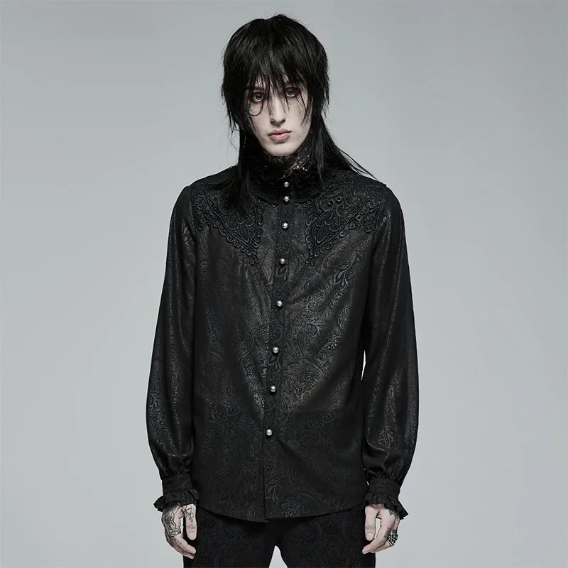 PUNKRAVE Gothic Style Long Sleeve Printed Chiffon Shirt Trendy Men's High-End Feeling Handsome Black Top Shirt Polyester Fibe...
PUNKRAVE Gothic Style Long Sleeve Printed Chiffon Shirt Trendy Men's High-End Feeling Handsome Black Top Shirt Polyester Fibe...