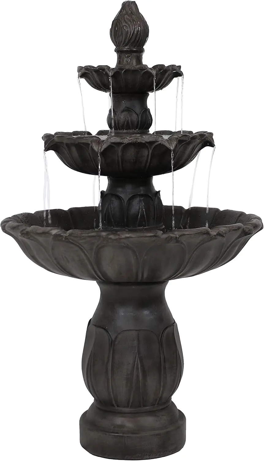 Sunnydaze Classic Tulip 46 Tiered Outdoor Water Fountain 3 Tiered Outdoor Fountain for Garden Patio or Backyard Dark Brown
Sunnydaze Classic Tulip 46 Tiered Outdoor Water Fountain 3 Tiered Outdoor Fountain for Garden Patio or Backyard Dark Brown
