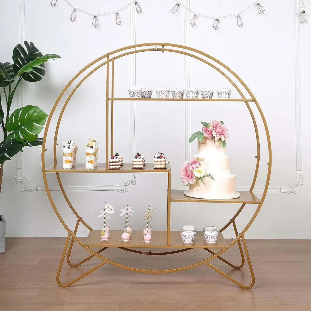 4ft Large Gold Metal Round Cake Dessert Display Stand, Wedding Arch Backdrop, Balloons Rack, Modern Bookcase
4ft Large Gold Metal Round Cake Dessert Display Stand, Wedding Arch Backdrop, Balloons Rack, Modern Bookcase