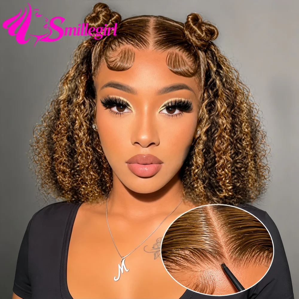 16 Inch Highlight Ombre Curly Bob Glueless Wig Human Hair Ready To Wear 250% Density 4x4 Deep Wave Lace Front Wigs Human Hair Colored Wig For Women
16 Inch Highlight Ombre Curly Bob Glueless Wig Human Hair Ready To Wear 250% Density 4x4 Deep Wave Lace Front Wigs Human Hair Colored Wig For Women