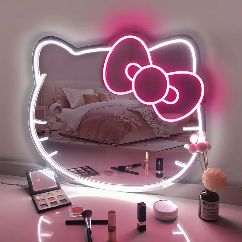 Hello Kitty LED Anime Mirror Neon Sign for Girl Room Decor Cat Mirror Neon Light Up Birthday Kid Girl Gift Led Neon Mirror Sign
Hello Kitty LED Anime Mirror Neon Sign for Girl Room Decor Cat Mirror Neon Light Up Birthday Kid Girl Gift Led Neon Mirror Sign