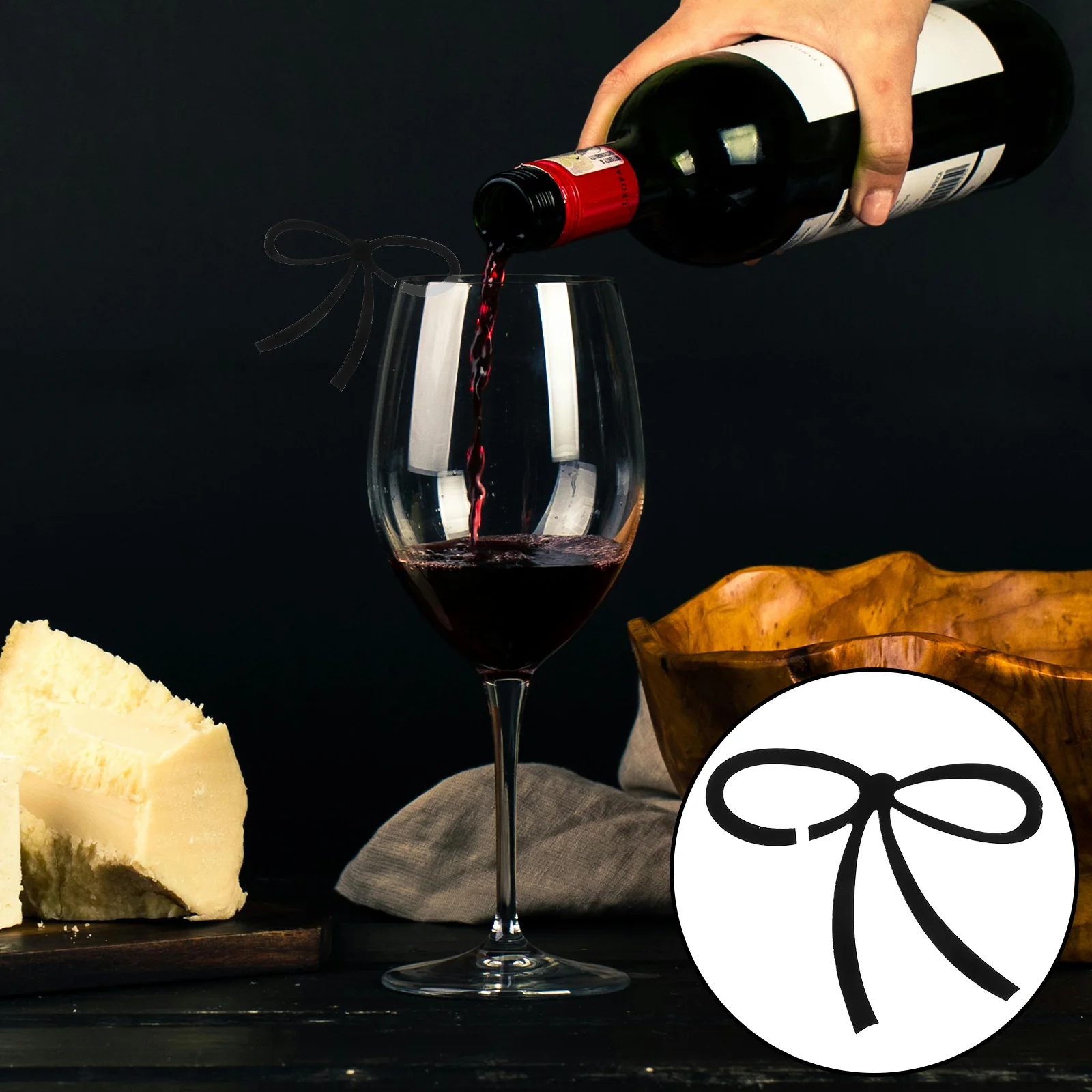 20Pcs Reusable Wine Glass Charms Black Bowknot Design Drink Tags for Cocktail Parties Dinner Gatherings Celebration Decor
20Pcs Reusable Wine Glass Charms Black Bowknot Design Drink Tags for Cocktail Parties Dinner Gatherings Celebration Decor