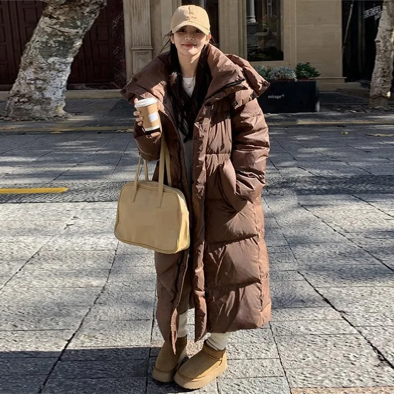 Women's Long Down Jacket Warm Thick White Duck Down Coats Winter Outerwear High-end Feel Comfortable Cool Warm Puffer Jacket
Women's Long Down Jacket Warm Thick White Duck Down Coats Winter Outerwear High-end Feel Comfortable Cool Warm Puffer Jacket