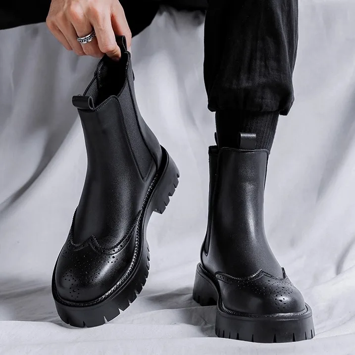 Мужские ботинки челси из натуральной кожи Briti Sle Blo Carved ort Boots Высокие ботинки-трубы Сапоги на одно касание с цветочным принтом Эмб...
Мужские ботинки челси из натуральной кожи Briti Sle Blo Carved ort Boots Высокие ботинки-трубы Сапоги на одно касание с цветочным принтом Эмб...