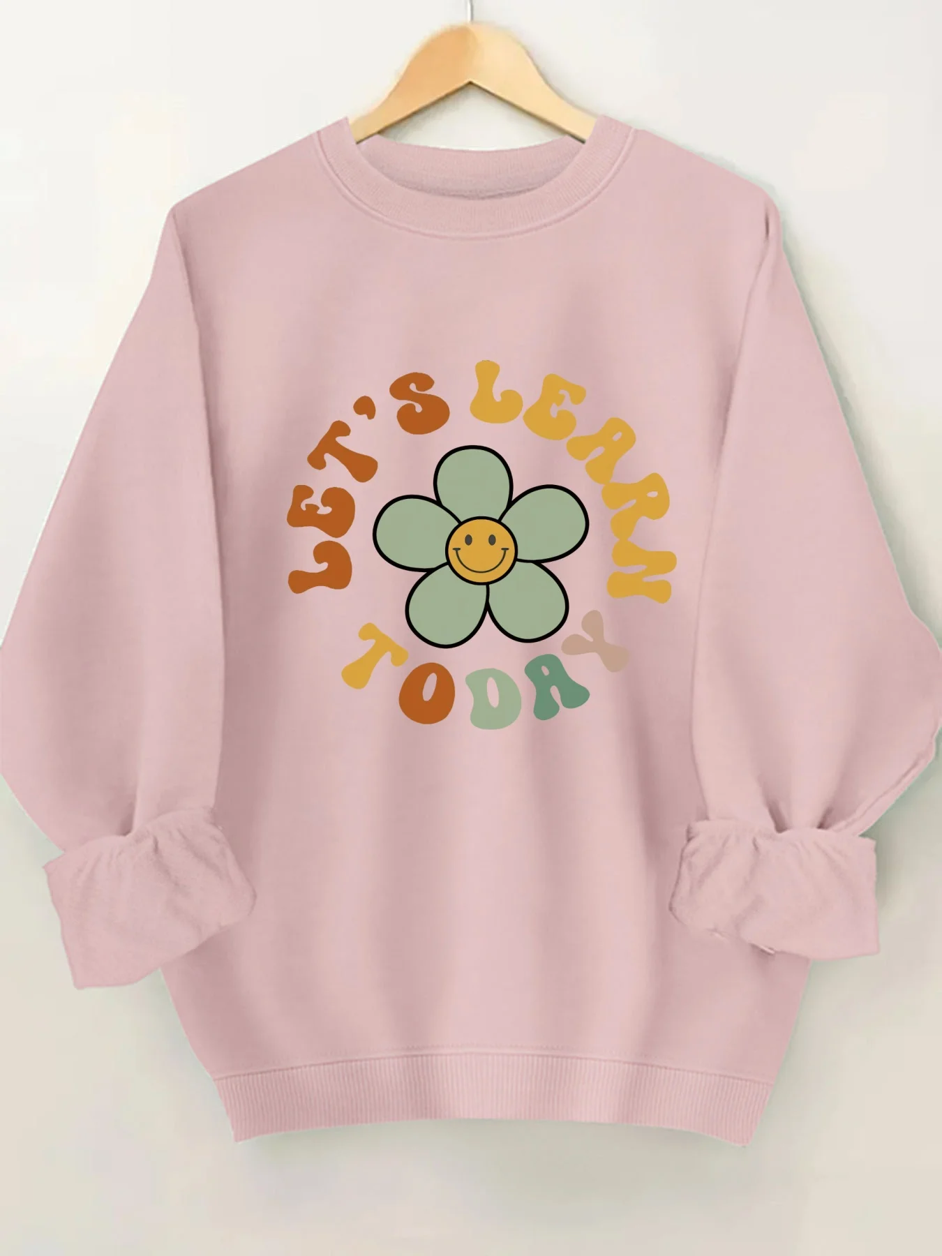 Fashionable Letter Flower Pattern round Neck Sweatshirt for Women Stylish Printed Ladies Crew Neck Pullover Hoodie
Fashionable Letter Flower Pattern round Neck Sweatshirt for Women Stylish Printed Ladies Crew Neck Pullover Hoodie