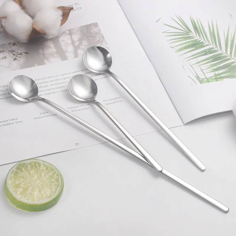 Korean Stainless Steel Tableware, Long Handle Ice Spoon, Honey Stirring Spoon, Dessert Coffee Spoon, Creative
Korean Stainless Steel Tableware, Long Handle Ice Spoon, Honey Stirring Spoon, Dessert Coffee Spoon, Creative