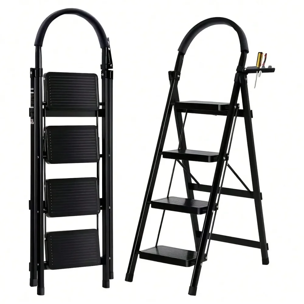 Duty 3 4 Step Folding Ladder 500lb Capacity Durable Plastic Anti Slip Pedals Lightweight Portable Step Stool Household Industri
Duty 3 4 Step Folding Ladder 500lb Capacity Durable Plastic Anti Slip Pedals Lightweight Portable Step Stool Household Industri