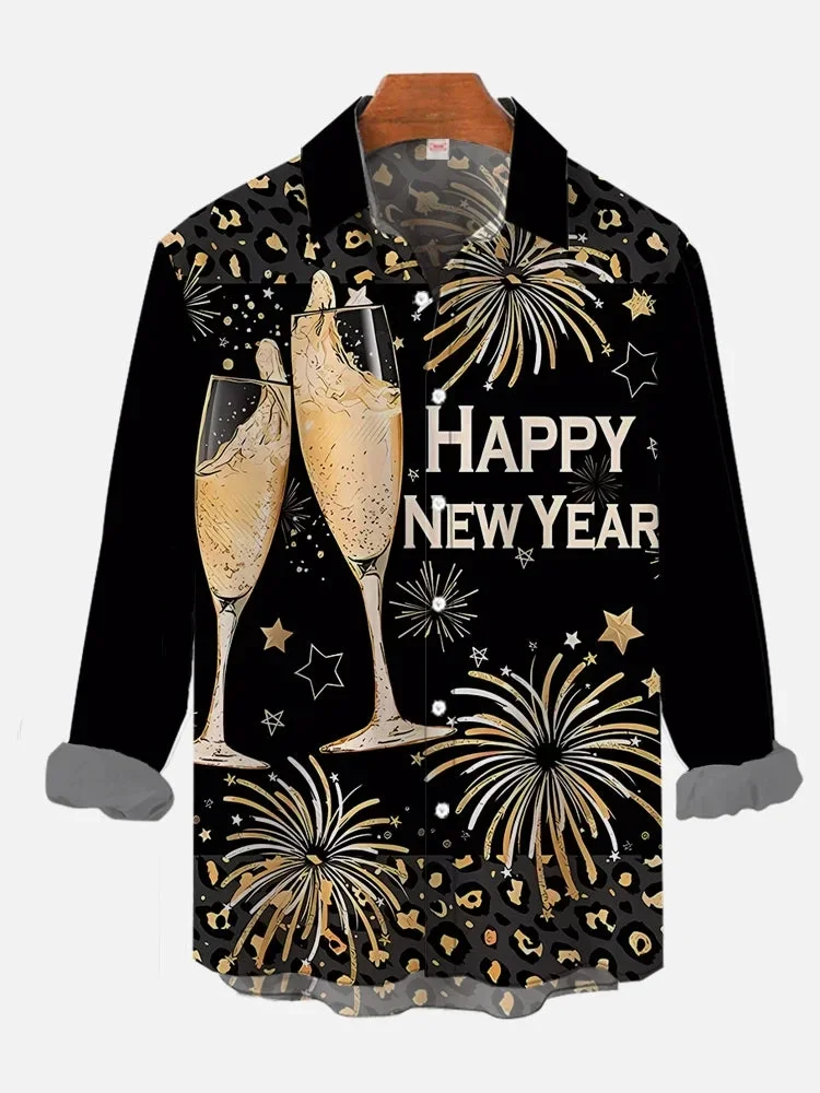 Happy New Year Fashion Men's Casual Long Sleeve Shirts Breathable Tops New Year's Themed Stylish Pattern Full Sleeve Shirt
Happy New Year Fashion Men's Casual Long Sleeve Shirts Breathable Tops New Year's Themed Stylish Pattern Full Sleeve Shirt