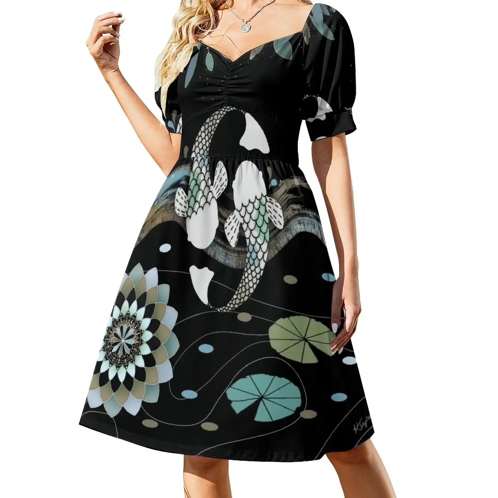 Lucky Koi Mandala Short-Sleeved Dress women's evening dresses 2025 women evening dress
Lucky Koi Mandala Short-Sleeved Dress women's evening dresses 2025 women evening dress