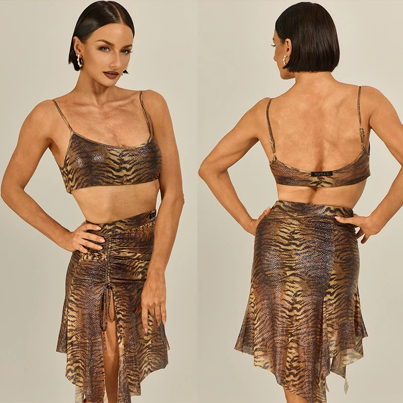 Latin Dance Clothes Women Sexy Bra Tops Drawstring Skirt Professional Rumba Chacha Dance Practice Performance Clothing DNV27174
Latin Dance Clothes Women Sexy Bra Tops Drawstring Skirt Professional Rumba Chacha Dance Practice Performance Clothing DNV27174