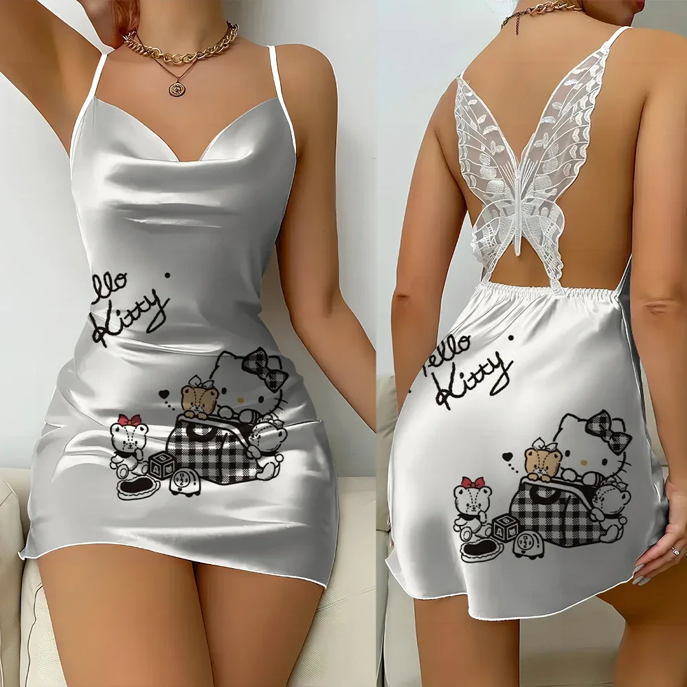 Лидер продаж, сексуальные пижамы с бабочкой, сексуальное кружевное платье с открытой спиной, дизайн женского платья, летнее платье Hello Kitty, модная домашняя ночная рубашка с принтом
Лидер продаж, сексуальные пижамы с бабочкой, сексуальное кружевное платье с открытой спиной, дизайн женского платья, летнее платье Hello Kitty, модная домашняя ночная рубашка с принтом
