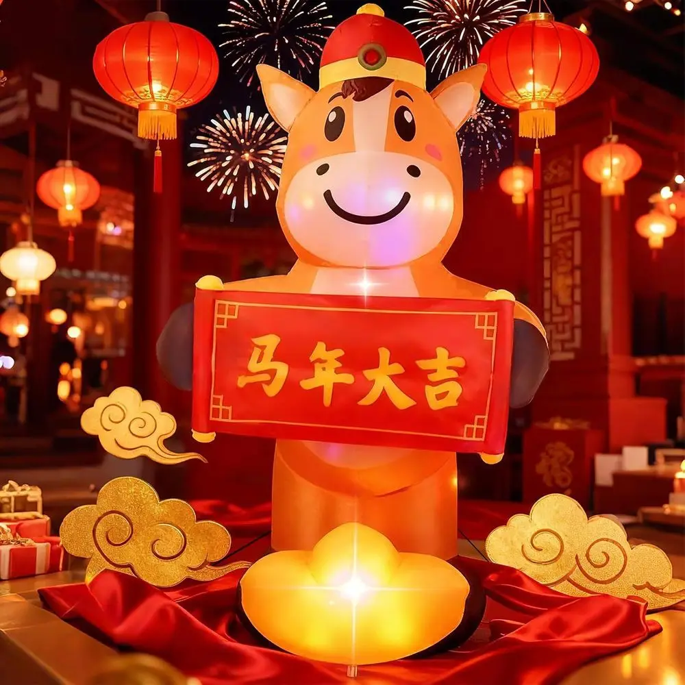 5FT Chinese Horse in Tang Suit Holding Couplet Iatable Outdoor Decoration, 2026 Year of The Horse Lunar New Year Blow Up Decor w
5FT Chinese Horse in Tang Suit Holding Couplet Iatable Outdoor Decoration, 2026 Year of The Horse Lunar New Year Blow Up Decor w
