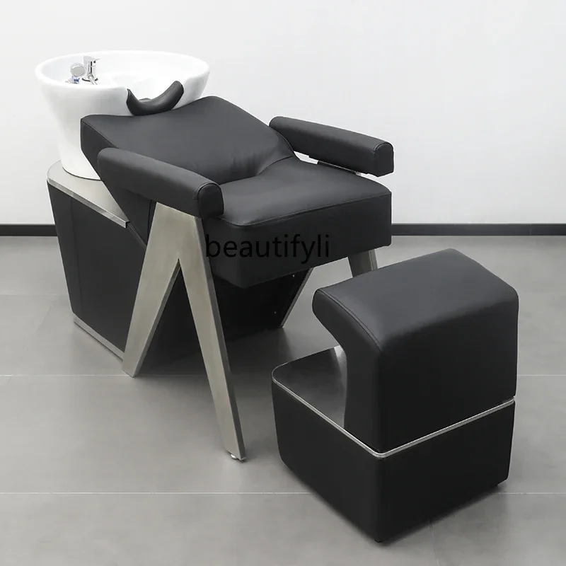 45High-End Barber Shop Shampoo Chair Lying Half Flushing Bed Stainless Steel Ceramic Deep Basin Punch Bed
45High-End Barber Shop Shampoo Chair Lying Half Flushing Bed Stainless Steel Ceramic Deep Basin Punch Bed