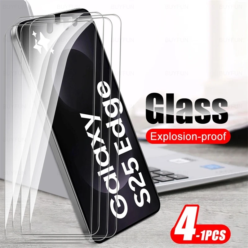 4-1Pcs 9H Clear Tempered Glass Full Cover Screen Protector For Samsung Galaxy S25 Edge S25Edge S 25Edge 25 Edge 2025 Phone Film 4-1Pcs 9H Clear Tempered Glass Full Cover Screen Protector For Samsung Galaxy S25 Edge S25Edge S 25Edge 25 Edge 2025 Phone Film