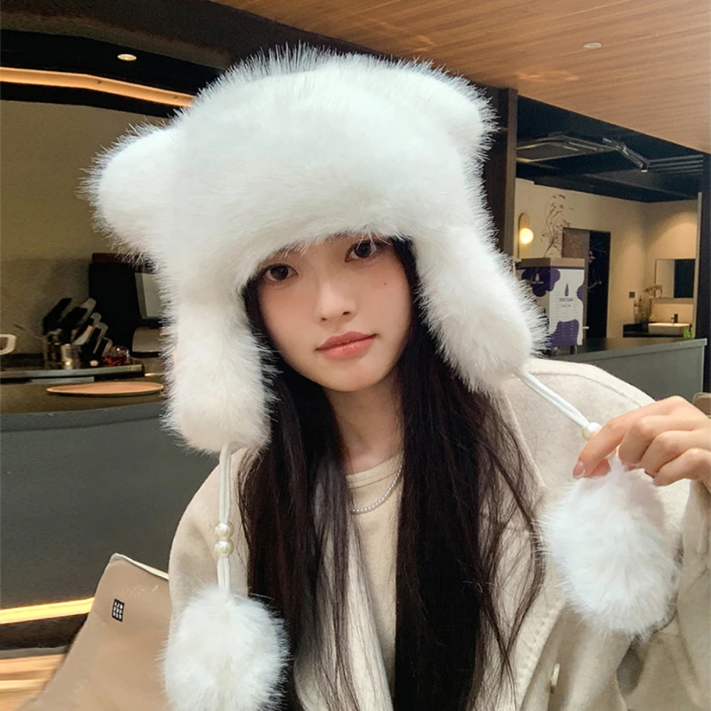 HT4501 Ushanka New Women Winter Hat Thick Warm Cute Ears Fluffy Fur Hat Ladies Snow Ski Trapper Earflap Cap Female Russian Hats
HT4501 Ushanka New Women Winter Hat Thick Warm Cute Ears Fluffy Fur Hat Ladies Snow Ski Trapper Earflap Cap Female Russian Hats