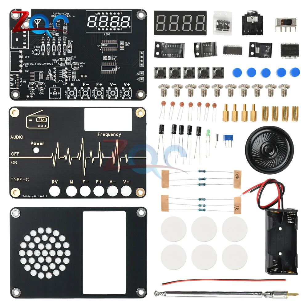 DC 5V RDA5807M Radio Kit FM Electronic Production Digital Full Frequency Welding Assembly DIY Parts Type C Interface 87-108MHz
DC 5V RDA5807M Radio Kit FM Electronic Production Digital Full Frequency Welding Assembly DIY Parts Type C Interface 87-108MHz