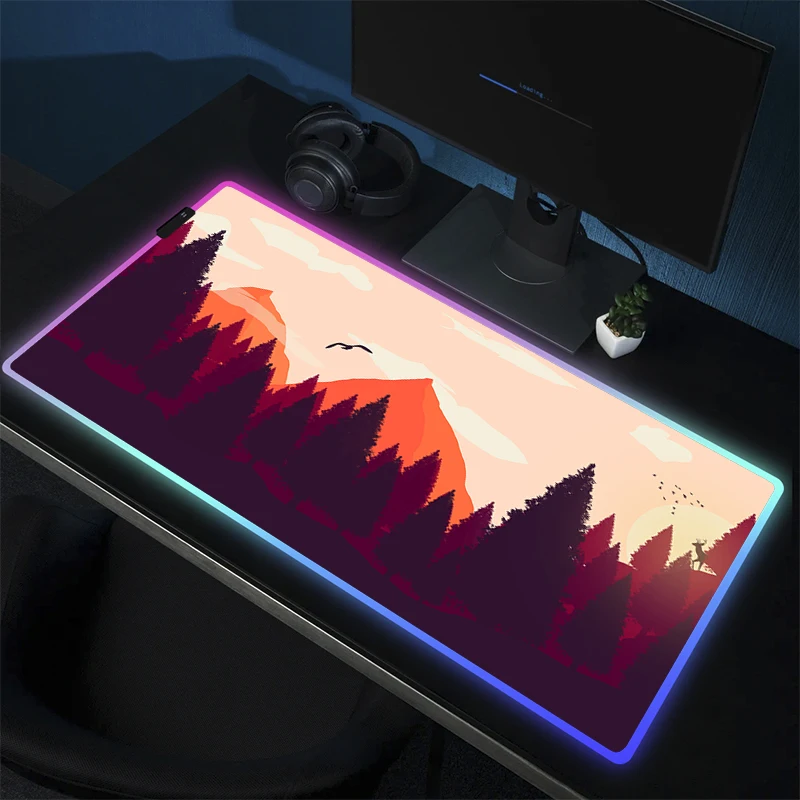 RGB Gaming Mouse Mat Firewatch Forest Mouse Pad Gamer Rubber Computer Mousepad LED Locking Edge Table Mat Game Non-Slip Carpet
RGB Gaming Mouse Mat Firewatch Forest Mouse Pad Gamer Rubber Computer Mousepad LED Locking Edge Table Mat Game Non-Slip Carpet