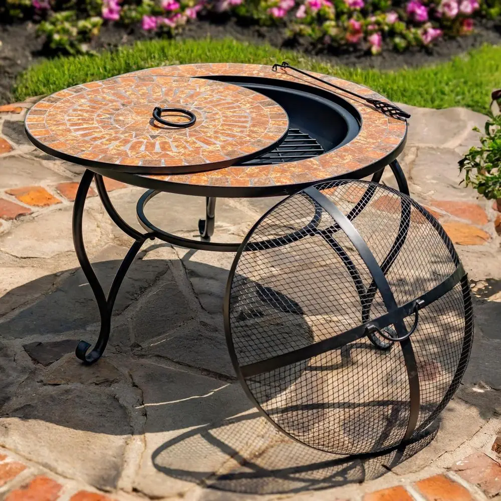 Большой мозаичный камин-плита (32,6 дюйма) с металлической крышкой, решеткой из нержавеющей стали и сетчатым чехлом
Большой мозаичный камин-плита (32,6 дюйма) с металлической крышкой, решеткой из нержавеющей стали и сетчатым чехлом