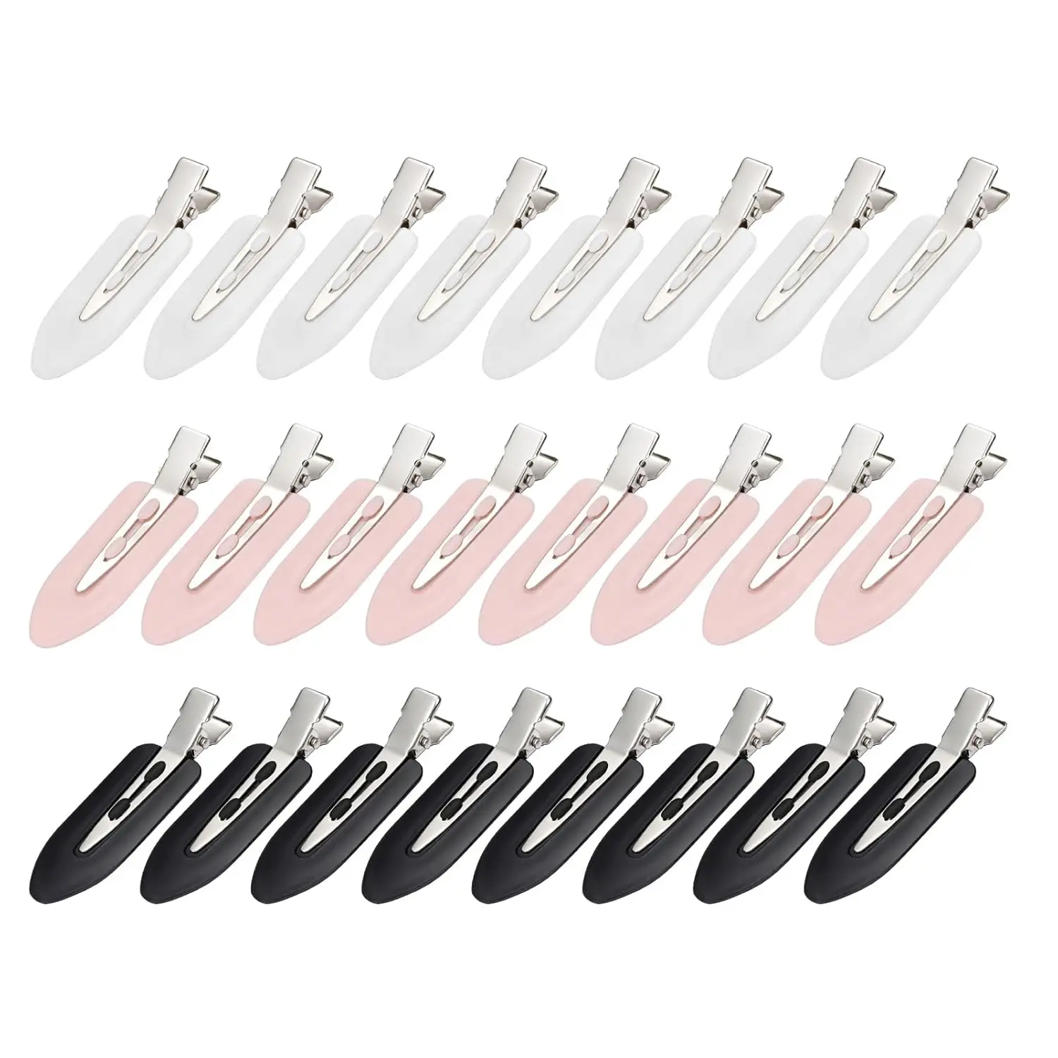 24 Pcs Creaseless Hair Clips, No Bend No Crease Flat Hair Clips for Women, Hairdressing Pins for Bangs, Finger Waves, Makeup & Salon Hairstyling (Black/Pink/White)
24 Pcs Creaseless Hair Clips, No Bend No Crease Flat Hair Clips for Women, Hairdressing Pins for Bangs, Finger Waves, Makeup & Salon Hairstyling (Black/Pink/White)