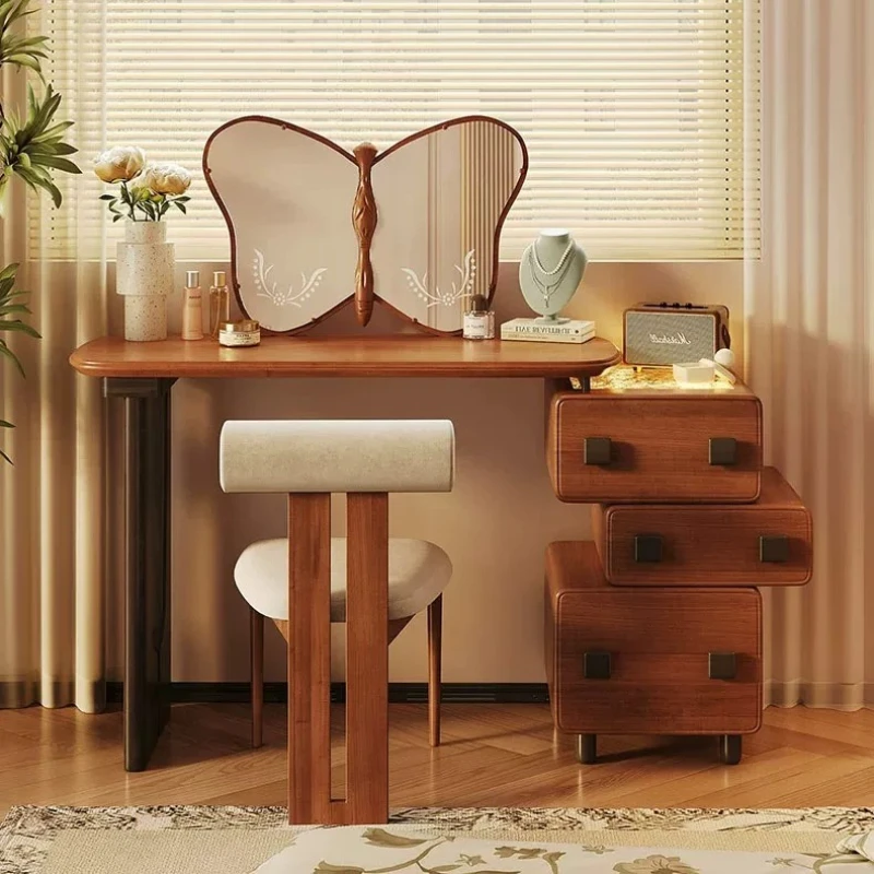 Nordic Sturdy Makeup Table Mirror Nightstand Modern Wooden Luxury Vanity Desk Hotel Bedroom Drawers Coiffeuse Chambre Furniture
Nordic Sturdy Makeup Table Mirror Nightstand Modern Wooden Luxury Vanity Desk Hotel Bedroom Drawers Coiffeuse Chambre Furniture