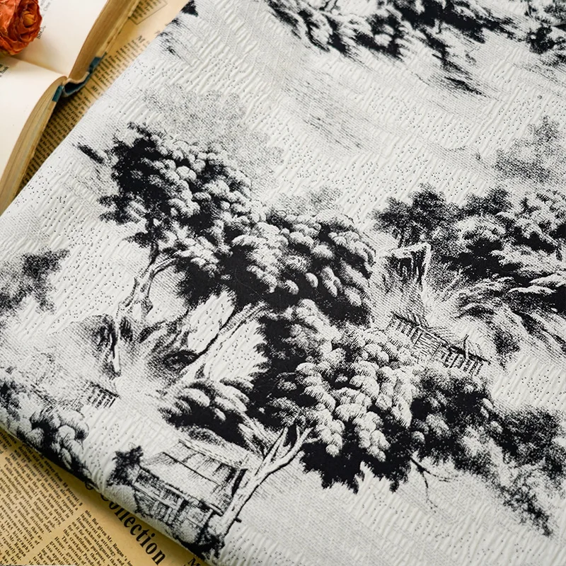 Ancient Ink Style Jacquard Fabric Cheongsam Dress Tote Bag Decorative Sewing Fabric
Ancient Ink Style Jacquard Fabric Cheongsam Dress Tote Bag Decorative Sewing Fabric