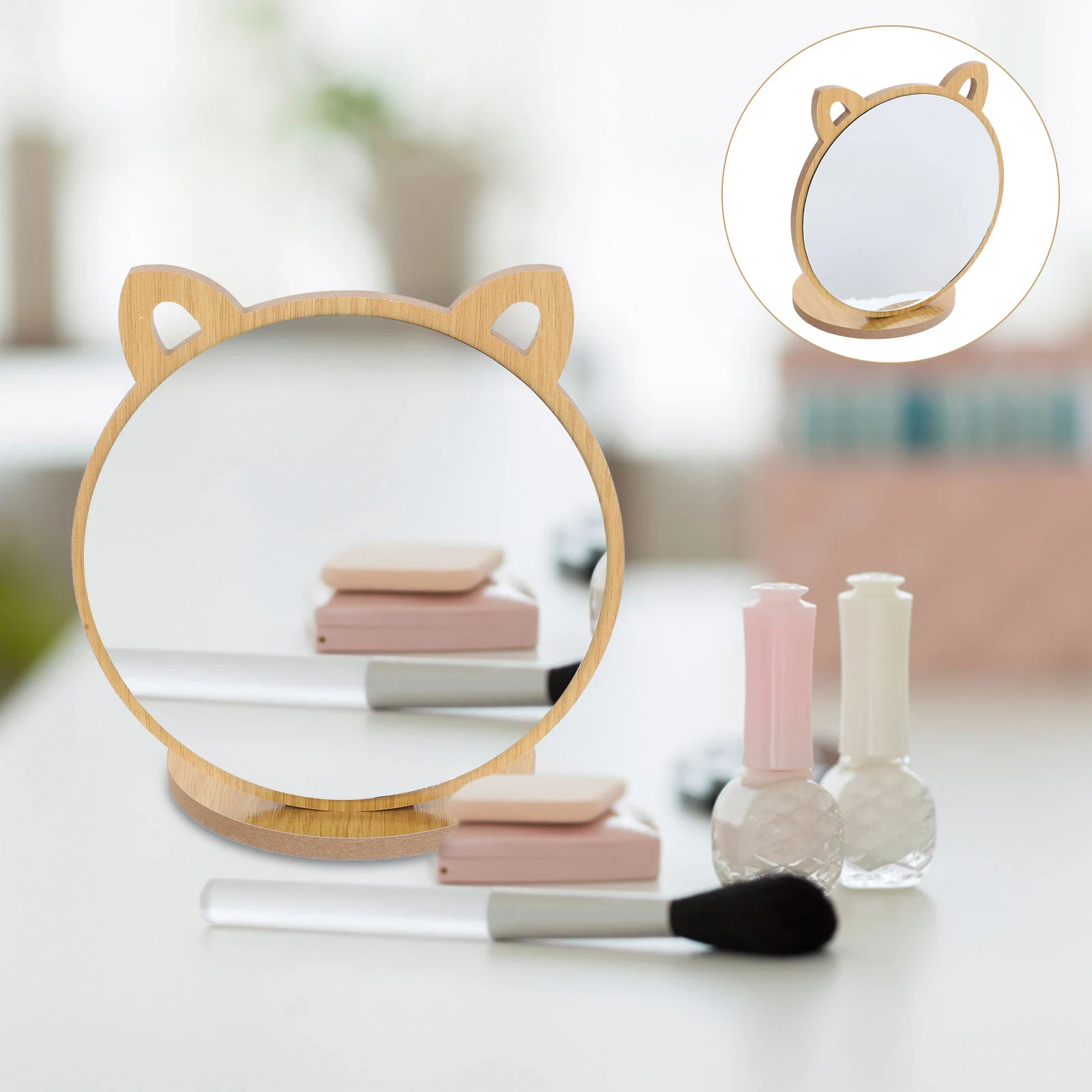 Wooden Makeup Mirror for Dresser Desktop Table Compact Cute Office Travel Lightweight Bedroom Kids Girls Vanity
Wooden Makeup Mirror for Dresser Desktop Table Compact Cute Office Travel Lightweight Bedroom Kids Girls Vanity