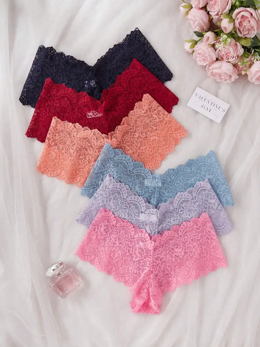 6 Pcs Women Lace V-Waistband Underwear Set
6 Pcs Women Lace V-Waistband Underwear Set