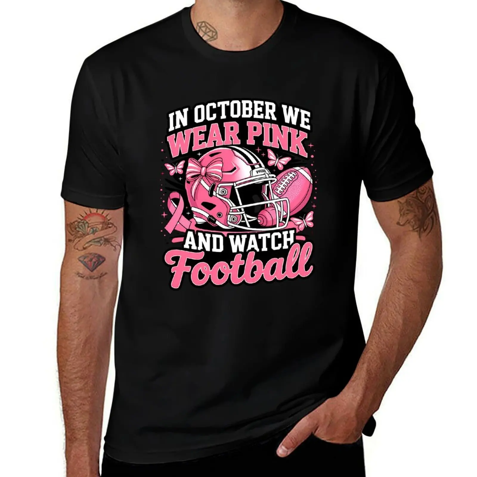 October Wear Pink Watch Football Breast Cancer Awareness T-Shirt Luxury man shirts graphic tees t shirts for men cotton
October Wear Pink Watch Football Breast Cancer Awareness T-Shirt Luxury man shirts graphic tees t shirts for men cotton
