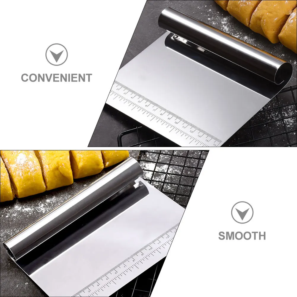 Dough Stainless Steel Bench For Baking Kitchen Tool Cake Spatula Butter Scraper Pizza Cutter Dough Chopper Cream Spreader
Dough Stainless Steel Bench For Baking Kitchen Tool Cake Spatula Butter Scraper Pizza Cutter Dough Chopper Cream Spreader