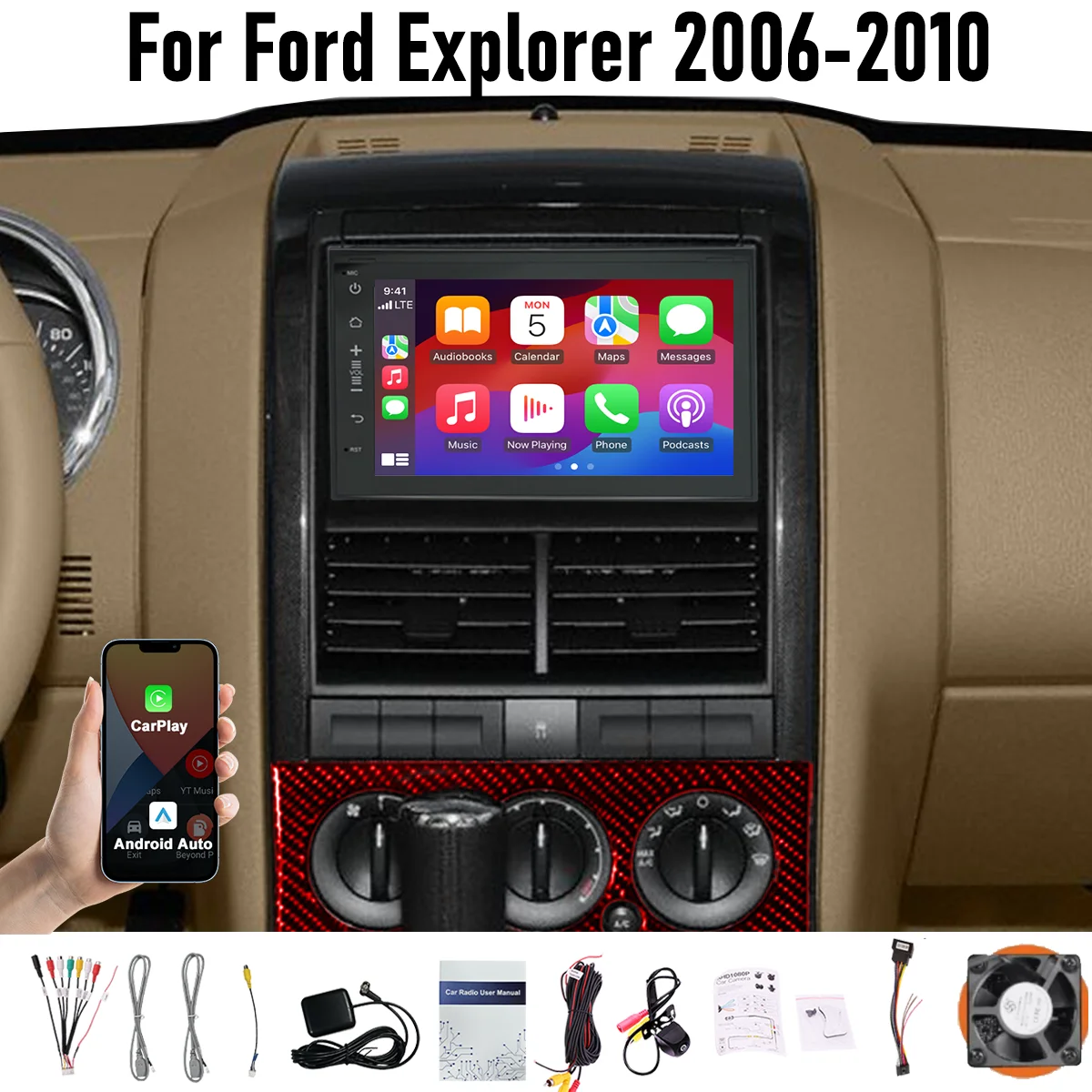 7“ Wireless CarPlay Android auto 6-128GB (8CORE) For Ford Explorer 2006-2010 Screen Android15 Head Unit GPS Navigation Radio
7“ Wireless CarPlay Android auto 6-128GB (8CORE) For Ford Explorer 2006-2010 Screen Android15 Head Unit GPS Navigation Radio