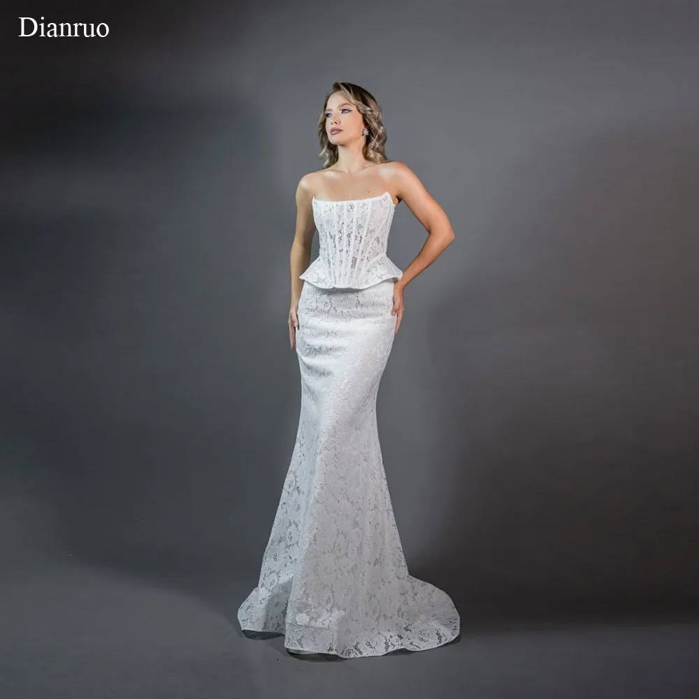Dianruo Graceful Appliques Maxi Wedding Dress Sleeveless Mermaid Robe De Mariée Lace Handmade Vestidos Novia Bohemio Customized
Dianruo Graceful Appliques Maxi Wedding Dress Sleeveless Mermaid Robe De Mariée Lace Handmade Vestidos Novia Bohemio Customized