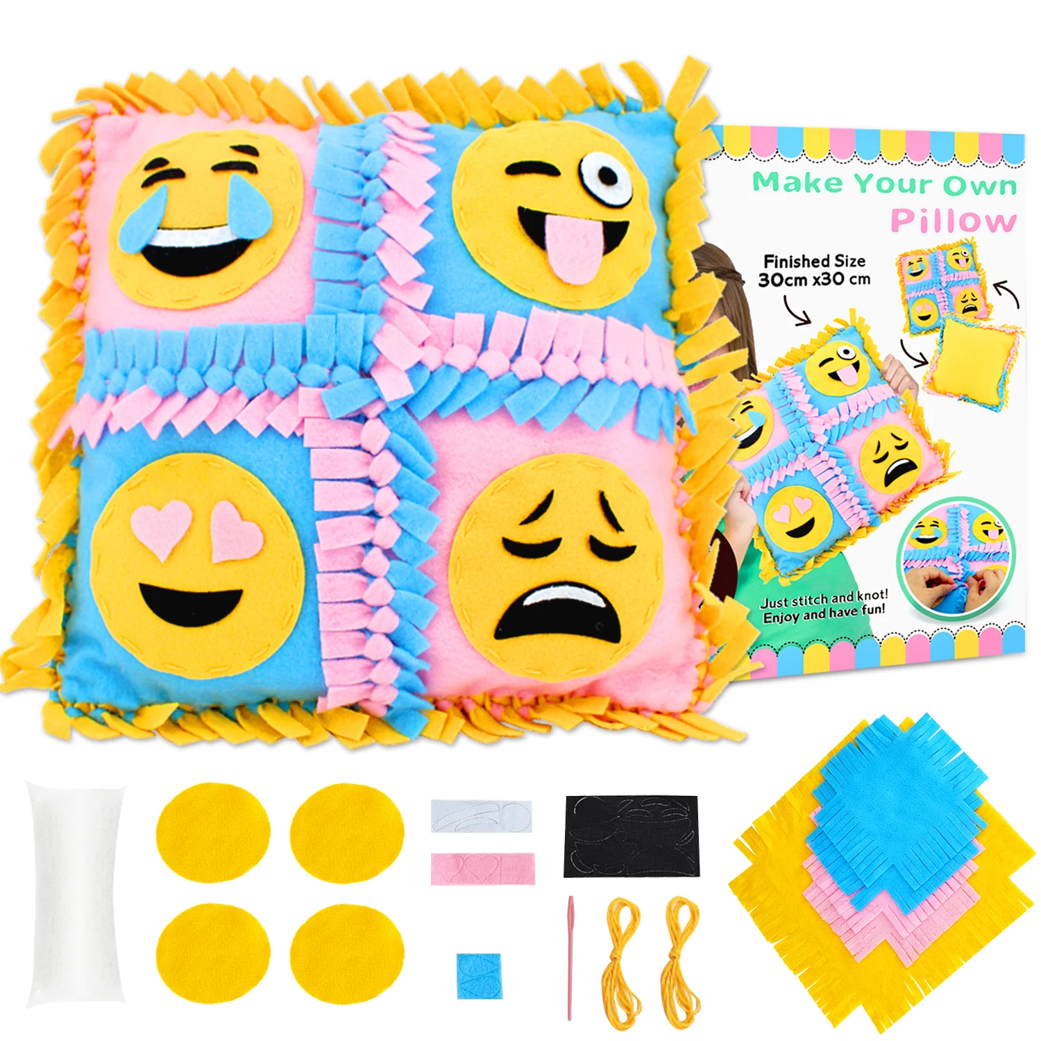 Knotted Pillow DIY Sewing Fabrics Crafts Felt Supplies Kits Sets Gifts for Kids for Adults for Boy Teenager for Girls
Knotted Pillow DIY Sewing Fabrics Crafts Felt Supplies Kits Sets Gifts for Kids for Adults for Boy Teenager for Girls