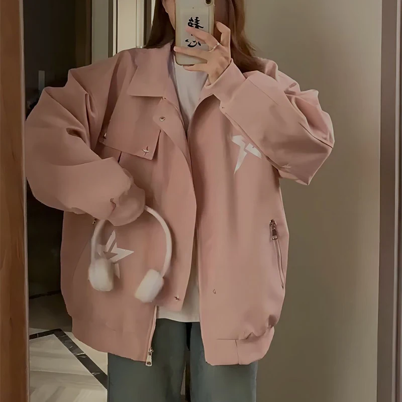 Gidyq Autumn Women Baseball Jacket American Style Fashion Star Print Loose Coat Female Casual All Match Streetwear Outerwear New
Gidyq Autumn Women Baseball Jacket American Style Fashion Star Print Loose Coat Female Casual All Match Streetwear Outerwear New