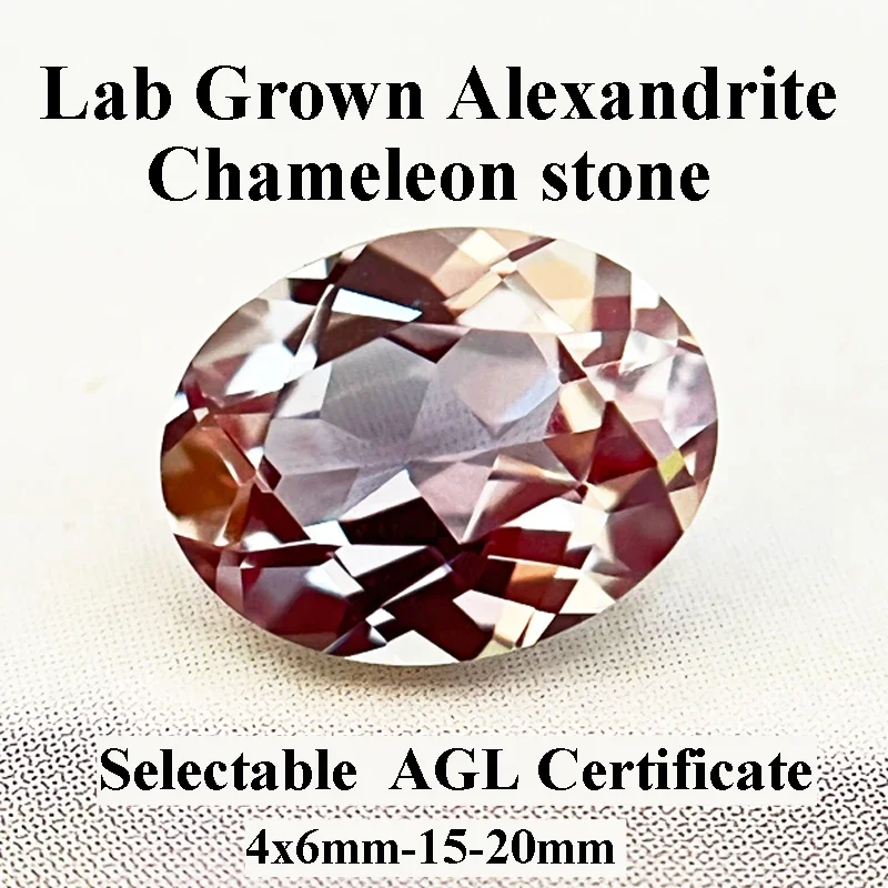Top Lab Grown Alexandrite Oval Shape Change Color Stone DIY Advanced Jewelry Rings Earrings Making Charms Gemstone Certificate
Top Lab Grown Alexandrite Oval Shape Change Color Stone DIY Advanced Jewelry Rings Earrings Making Charms Gemstone Certificate