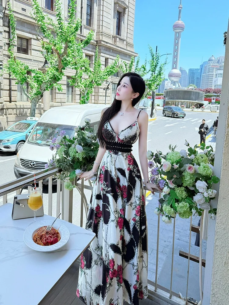 Sexy Vacation Dress Women's Elegant High Waist Large Skirt Print Dress Summer Spring Autumn Seasonal Sleeveless Polyeste...
Sexy Vacation Dress Women's Elegant High Waist Large Skirt Print Dress Summer Spring Autumn Seasonal Sleeveless Polyeste...