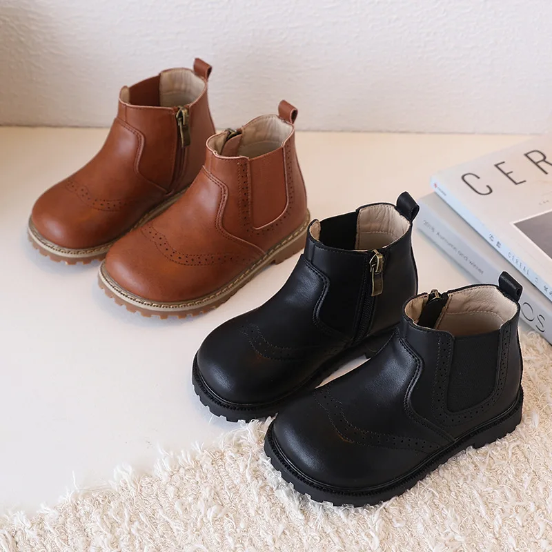 Spring Autumn Winter Boys Ankle Boots Soft Microfiber Warm Plush Baby Girls Riding Boots Non-slip Children's Snow Boots
Spring Autumn Winter Boys Ankle Boots Soft Microfiber Warm Plush Baby Girls Riding Boots Non-slip Children's Snow Boots