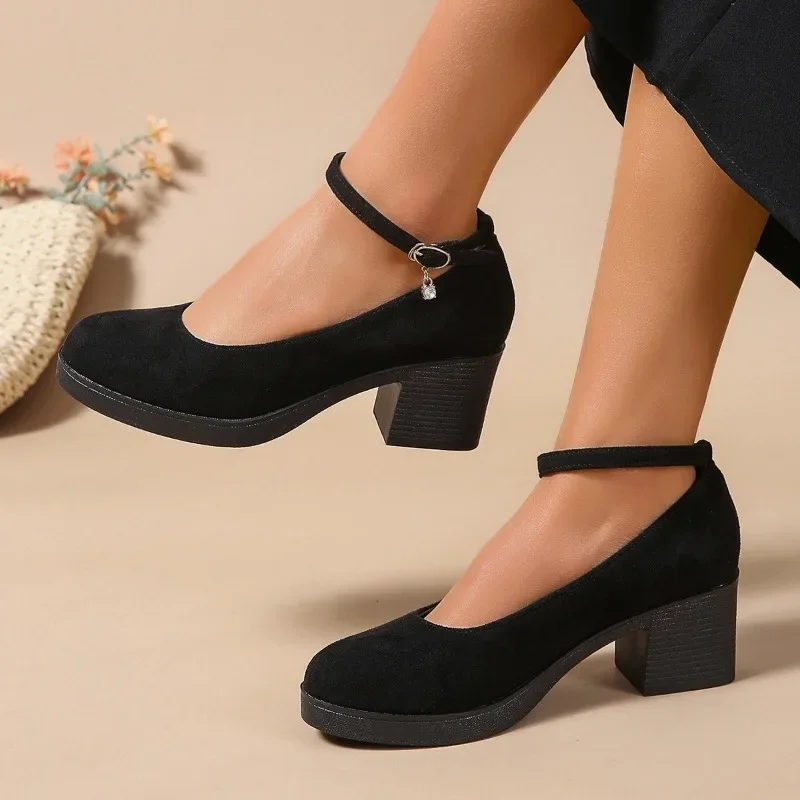 2025 Hot Sale Women's Shoes Buckle Strap Women's High Heels Fashion Shallow Office and Career New Plus Size Solid Heels Women
2025 Hot Sale Women's Shoes Buckle Strap Women's High Heels Fashion Shallow Office and Career New Plus Size Solid Heels Women