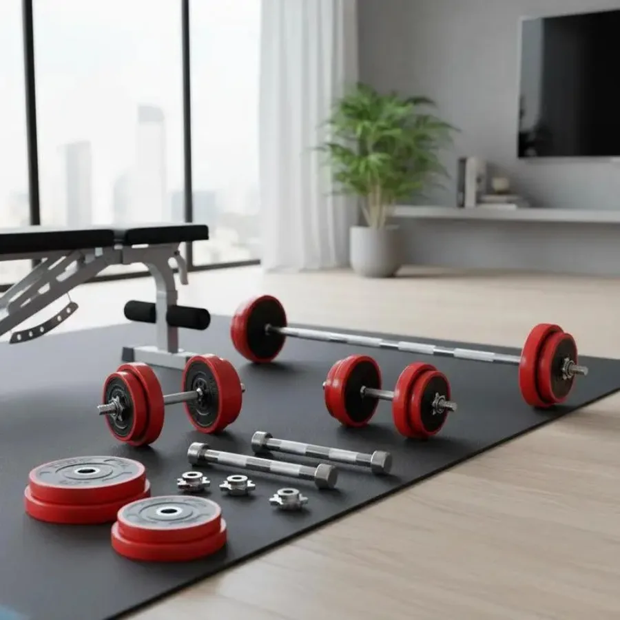 HOMCOM 20KGS 2-In-1 Dumbbell & Barbell Adjustable Set Strength Muscle Exercise Fitness Plate Bar Clamp Rod Home Gym Sports Area
HOMCOM 20KGS 2-In-1 Dumbbell & Barbell Adjustable Set Strength Muscle Exercise Fitness Plate Bar Clamp Rod Home Gym Sports Area