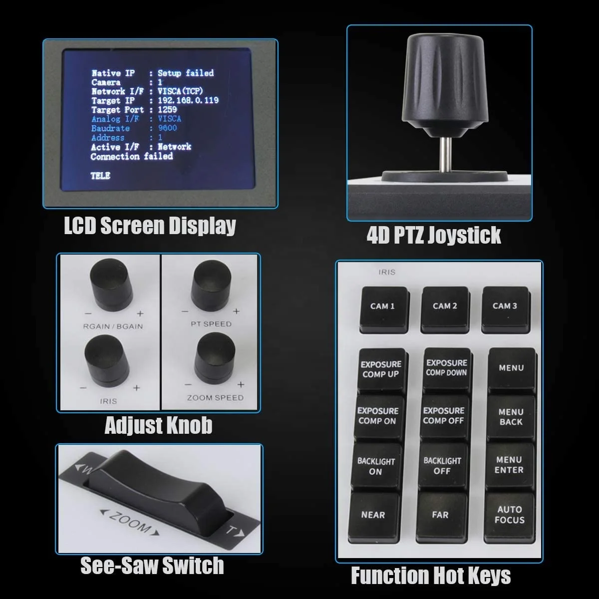 NEW MYTECH ODM Factory Wholesale IP PTZ Controller 4D Joystick Controller for Conference Meeting Room With Rs232 Rs422
NEW MYTECH ODM Factory Wholesale IP PTZ Controller 4D Joystick Controller for Conference Meeting Room With Rs232 Rs422