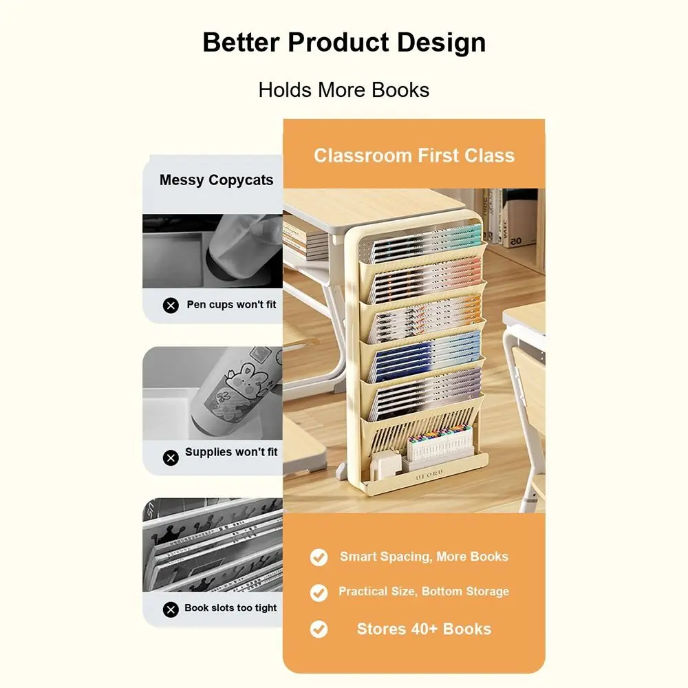 Study Desk Organizer Side-Mounted Bookshelf Space-Saving Large Capacity Storage Bookshelf Beige Cosmetics Rack
Study Desk Organizer Side-Mounted Bookshelf Space-Saving Large Capacity Storage Bookshelf Beige Cosmetics Rack